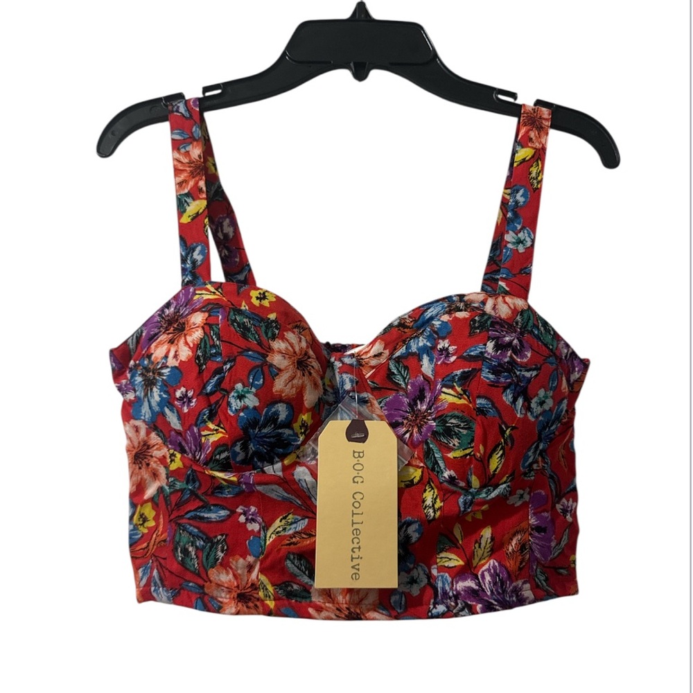 Women's Floral Red Top